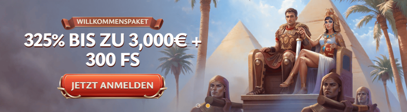 

Willkommensbonus 325 % bis zu 3.000 € + 300 Freispiele im Vicibet Casino Deutschland